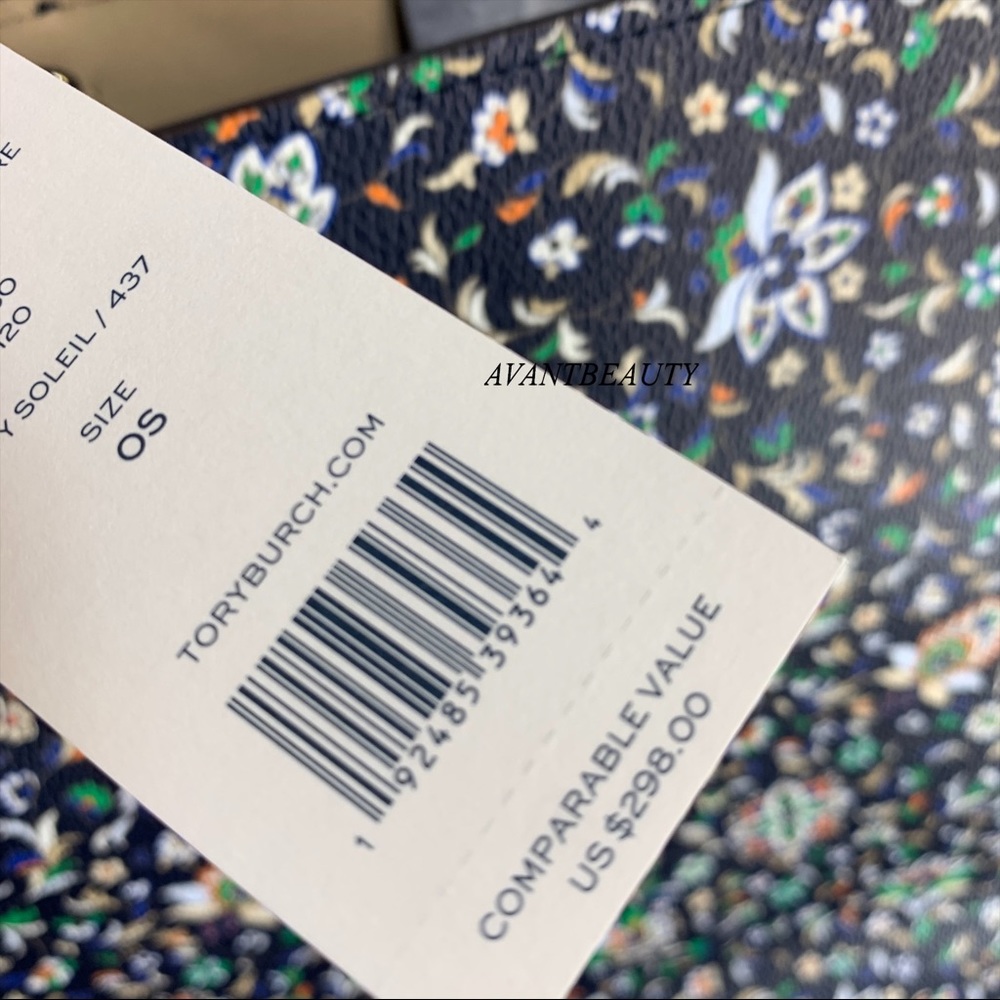 Tory Burch kerrington soleil floral blue large bag - Picture 7 of 15